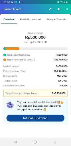 transaksi reksadana di tanam mimpi nabung beli hp