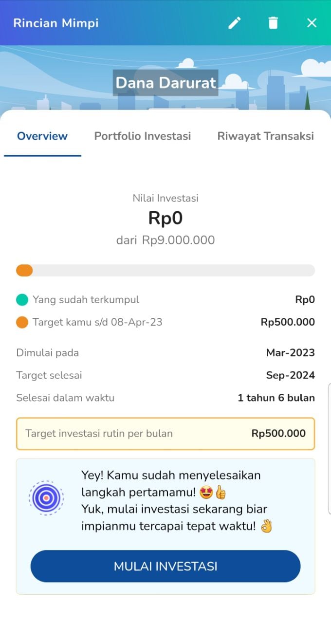 klik mulai investasi