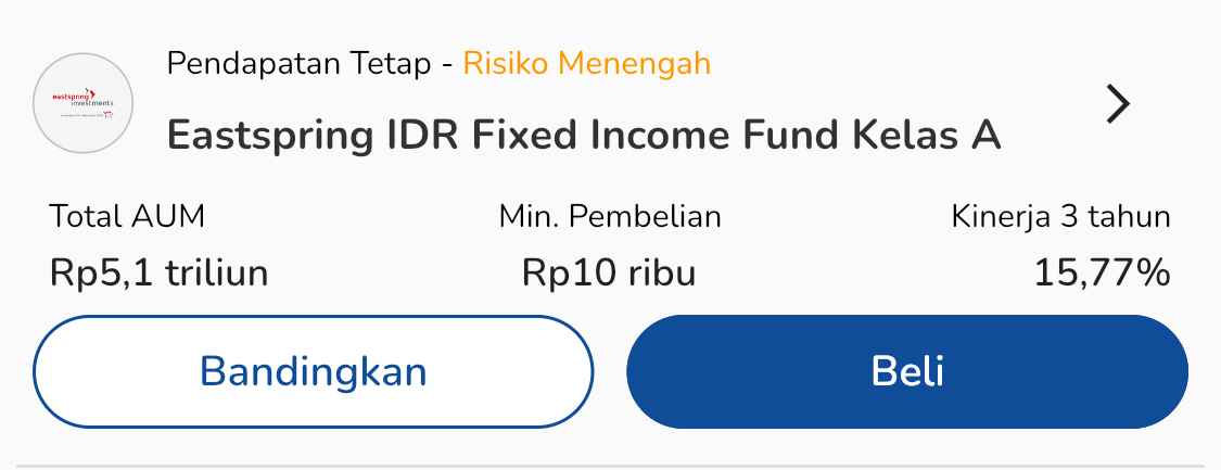 Eastspring IDR Fixed Income Fund Kelas A