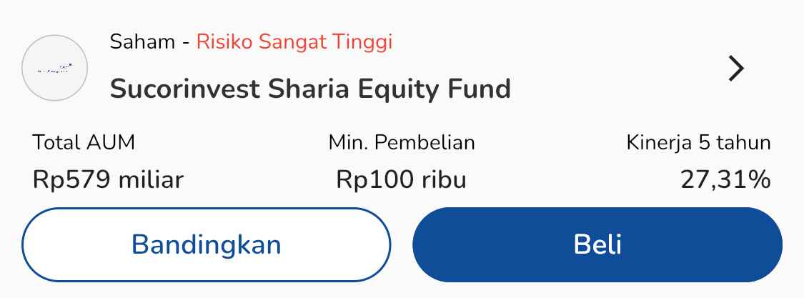 Top 3 reksadana saham terbaik Sucorinvest Sharia Equity Fund
