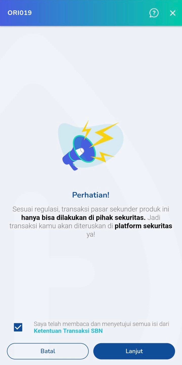 step 2 cara menjual sbn tradable adalah