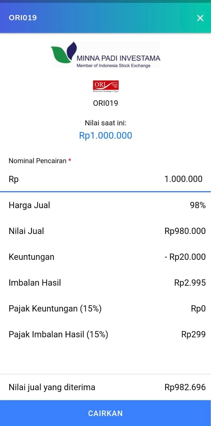 step 3 cara jual ORI di pasar sekunder