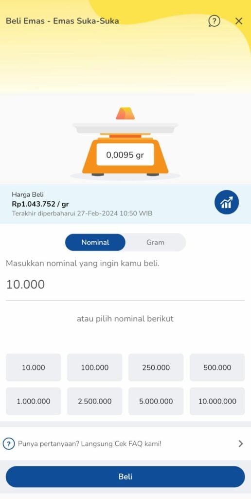 beli emas ANTAM