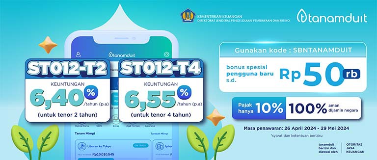 Investasi Perdana SBN ST012 di tanamduit