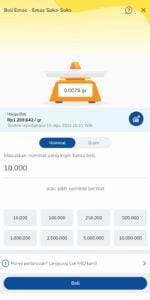 cara investasi emas-tentukan gramasi
