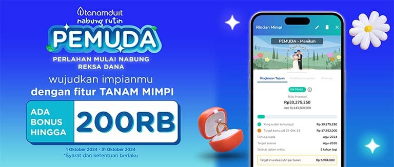 Promo Nabung Rutin PEMUDA – Perlahan Mulai Nabung Reksa Dana (Oktober 2024)