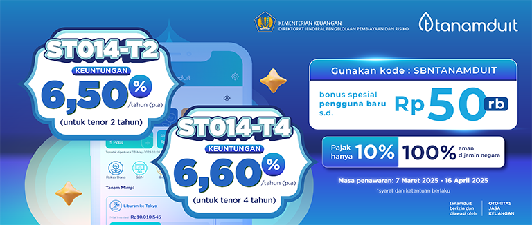 Investasi Perdana SBN ST014 di tanamduit