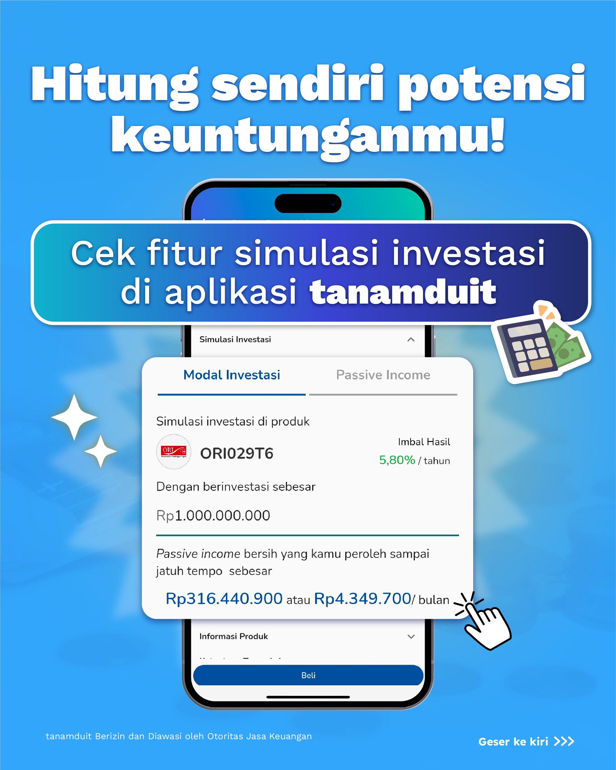 Hitung Simulasi Imbal Hasil ORI029