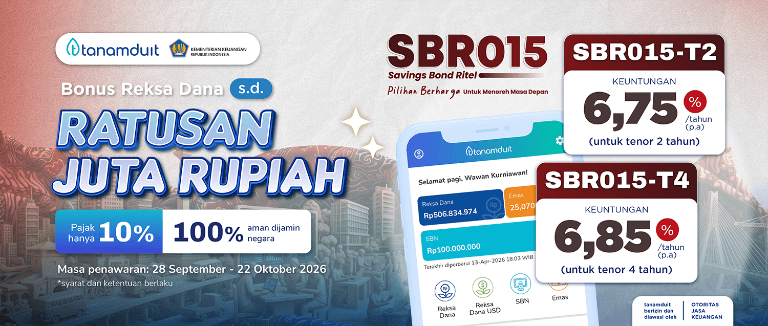 Promo SBR015: Investasi SBR015, BONUS Jutaan Rupiah!